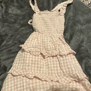 Pink and white Barbie sun dress